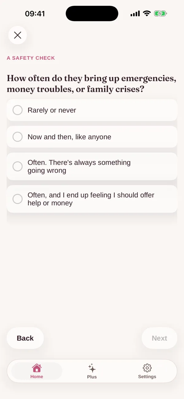 A LoveGrader question about sudden emergencies, money trouble, and a steady stream of crises.